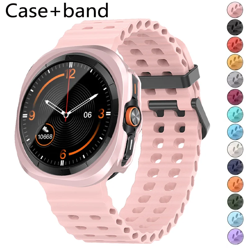 حافظة وحزام لساعة سامسونج جالاكسي 7 ألترا ، سوار سيليكون رياضي ، سوار ، غطاء واقي للكمبيوتر ، 47 *