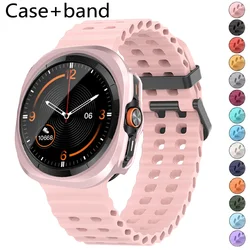 Case+Strap for Samsung Galaxy Watch 7 Ultra 47mm Sport Silicone Band Bracelet PC Case Protective Cover for Galaxy Watch 7 Ultra