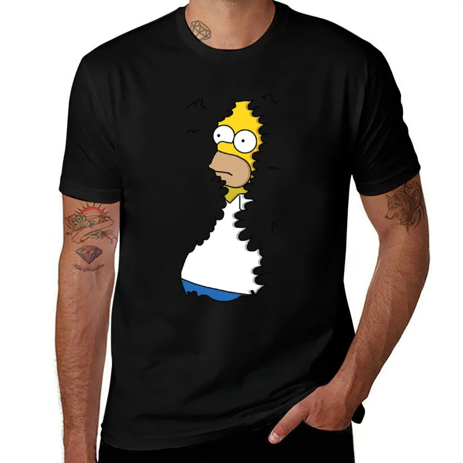 

Homer In Hedges T-Shirt new edition plus size clothes blue archive custom shirt clothing for men