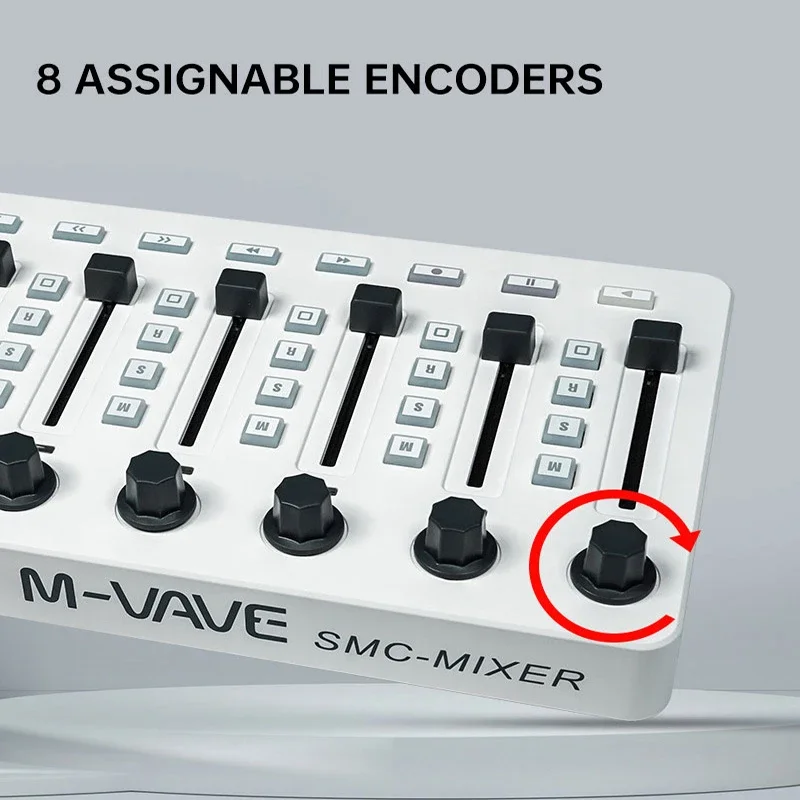 M-VAVE SMC DJ Mixer Wireless MIDI Controller 8 Encoders