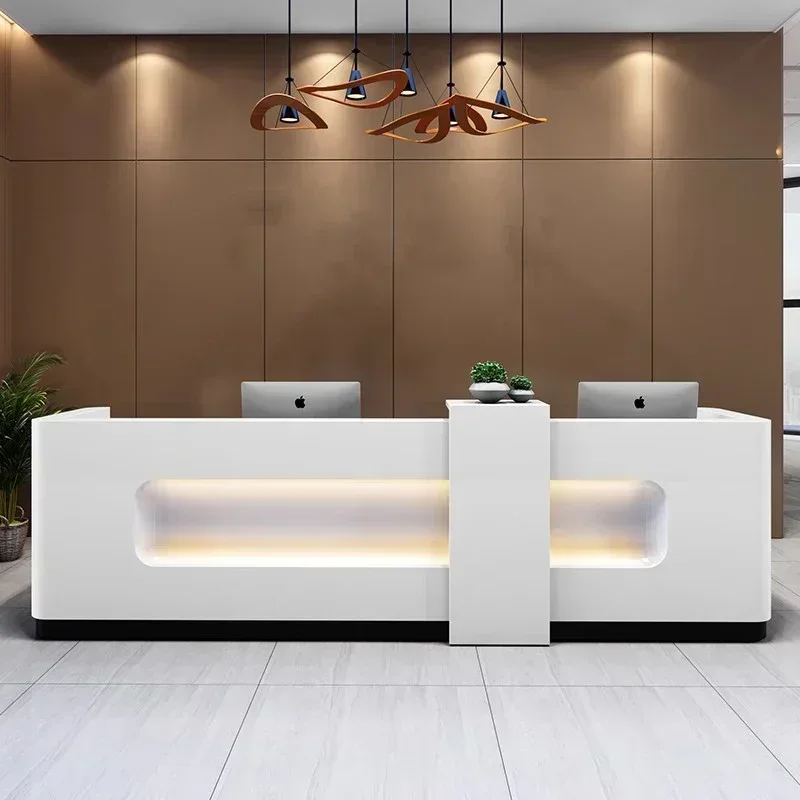 ホームカウンター美容サロン受付デスクスタイリッシュな北欧レトロオフィス受付デスクホワイトレセプティバライネゴシオ家具