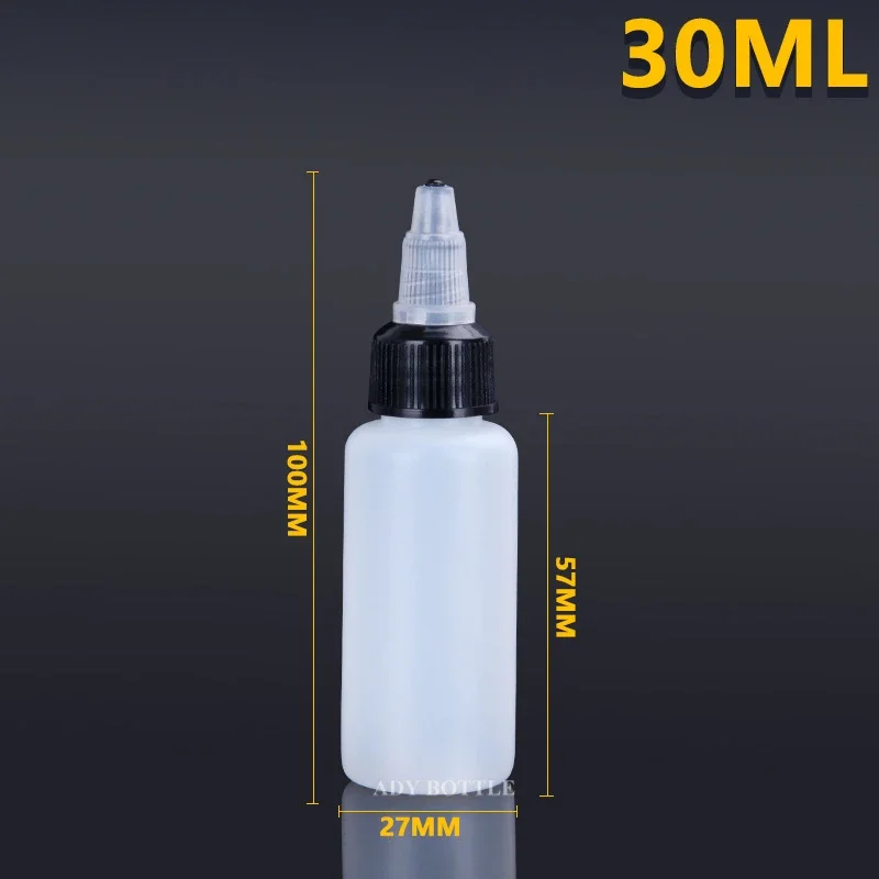 100ml 250ml Extrusion Tip Bottle Translucent Plastic Bottle Painting Ink Gel Cover Adjustment Bottle