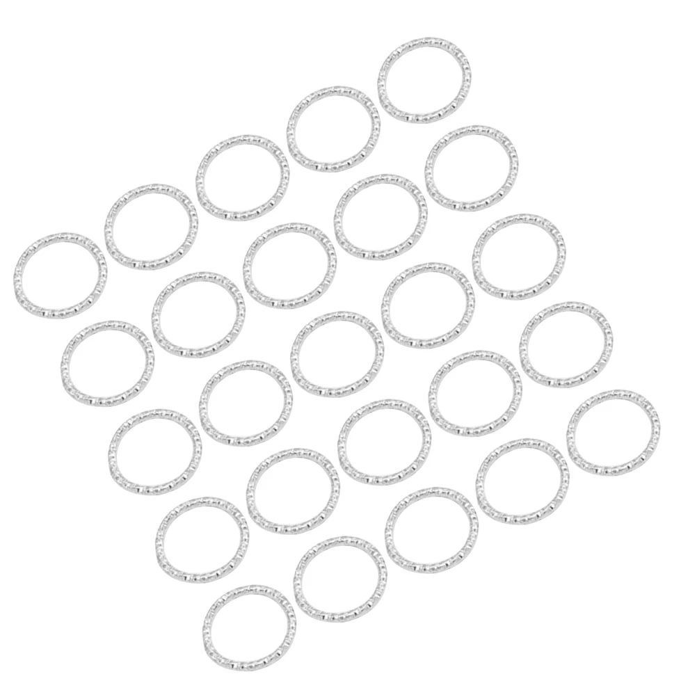 100 PCS Jewelry Embossed Gold Jump Rings Connecting 018X2CM Sterling Silver Making Buckle