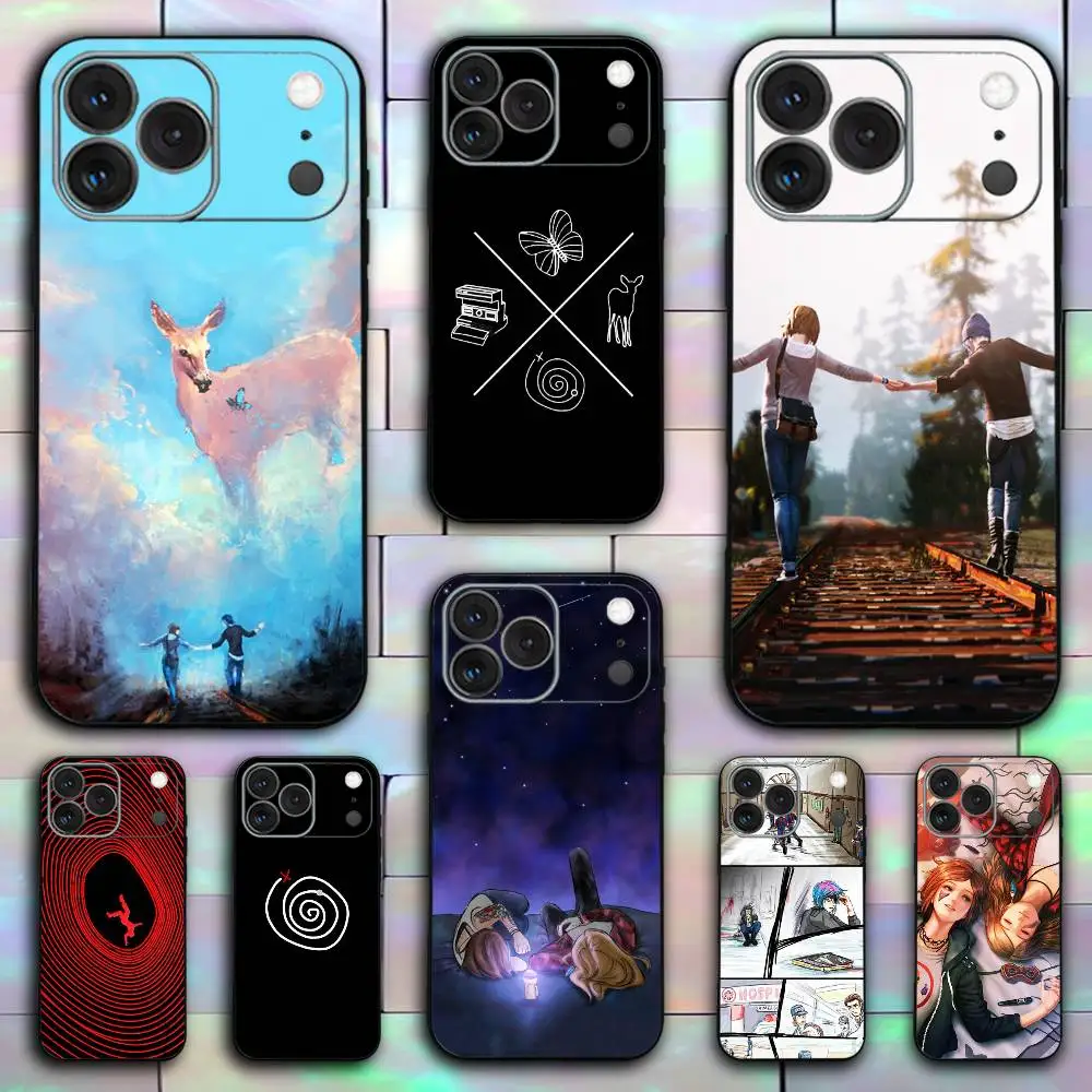 

L-Life is S-Strange Phone Case For iPhone 17,16,15,14,13,12,11,X,XR,XS,Plus,Mini,Pro,Max Soft black Shockproof Cover