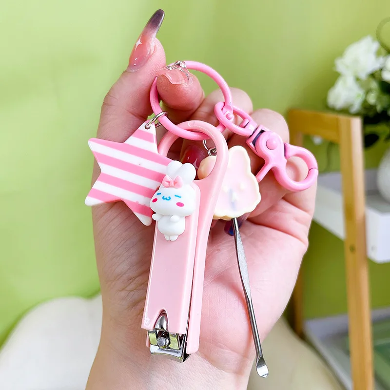 Creative, nail clippers, Ear Scoop, key chain, exquisite, schoolbag decoration, cute, practical, gift, wholesale