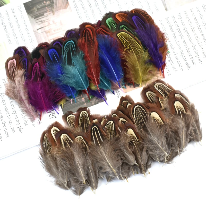 Wholesale Ringneck Pheasant Feathers for Craft Small Feather Decor Jewelry Creation Handicraft Needlework Accessories Decoration