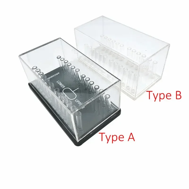 High Quality Dental Rectangular Archwire Box Acrylic Dispenser Placing Box Holder Fit Orthodontic Arch Wires