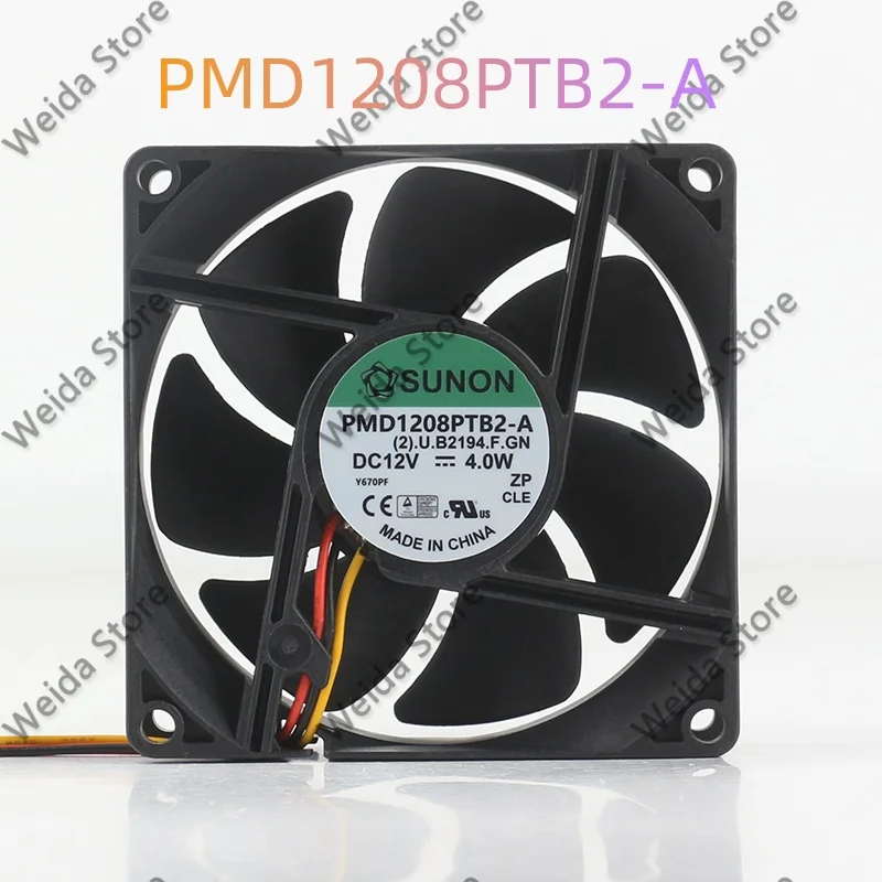 

Original model SUNON 8025 cooling fan 80X80X25MM 8CM PMD1208PTB2-A 5V 24V 48V DC 12V 4.0W AC EC