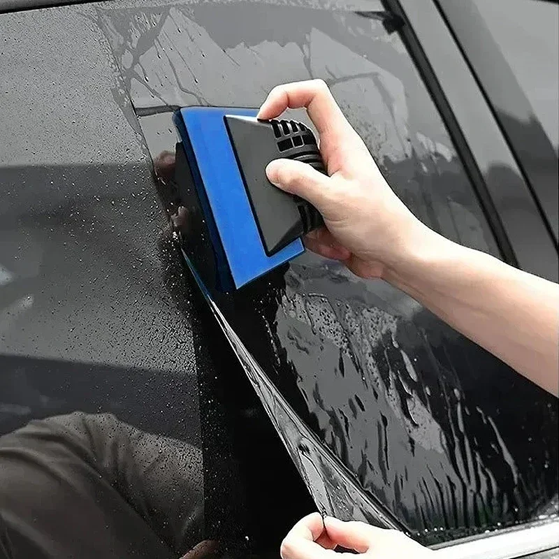 Raspador de silicona para vidrio de coche, escurridor de goma, herramienta de tinte de ventanilla, limpiaparabrisas de agua de vidrio, limpieza de espejo, hoja de agua, piezas de coche, 1 ud.