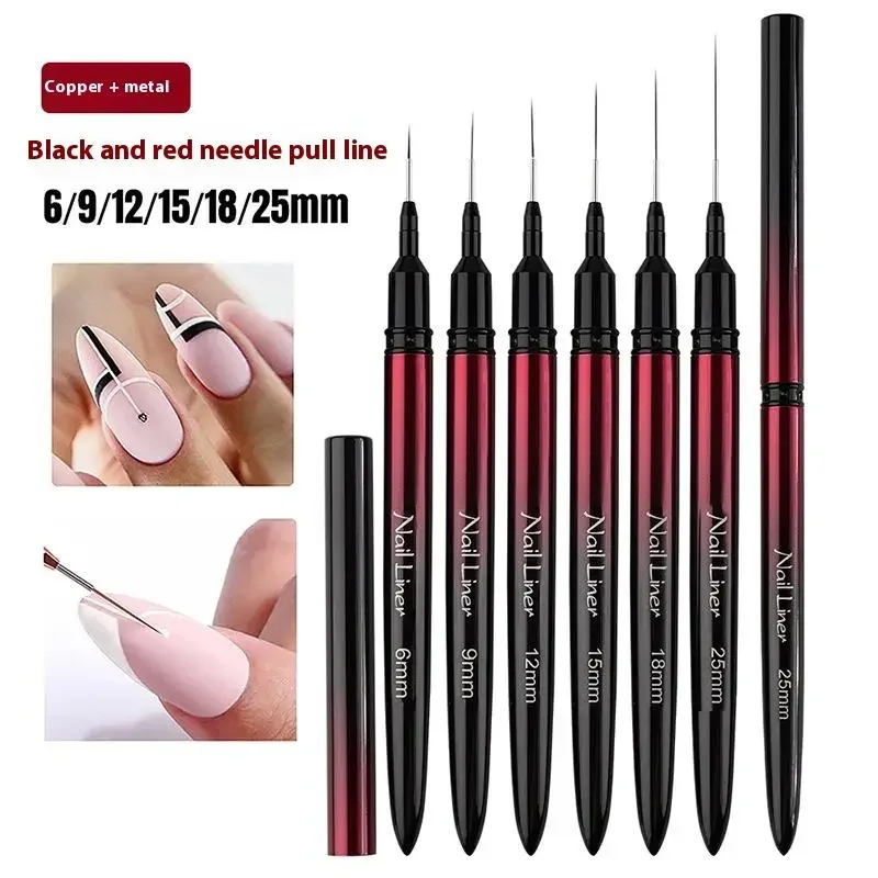 1 Uds. Pinceles para delineador de uñas, pincel para uñas de Gel, pincel para pintar esmalte de uñas, pincel para dibujar, pincel para diseño de Arte de uñas