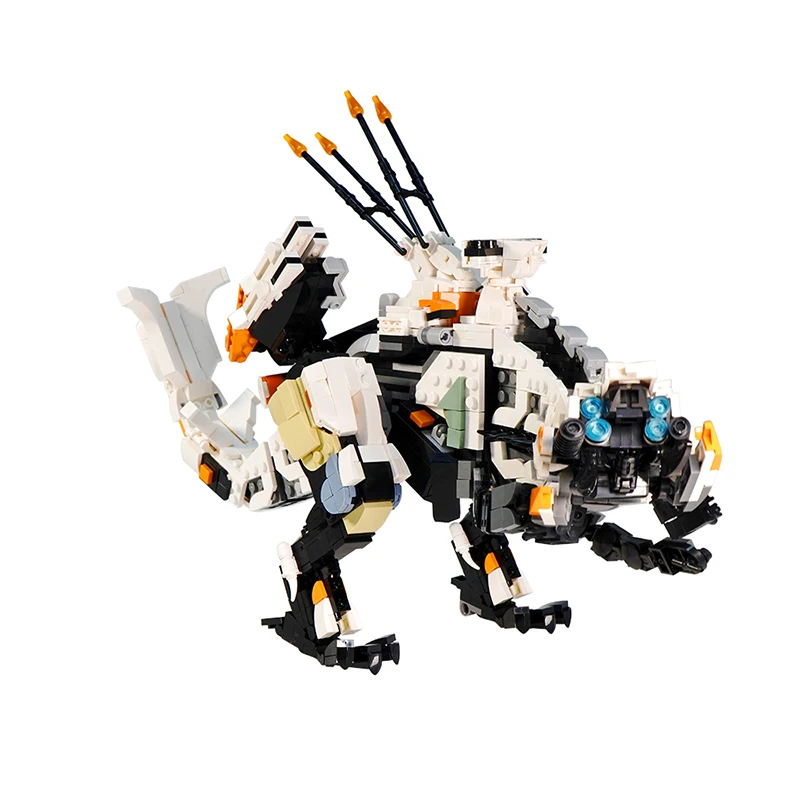 1574PCS MOC Horizon Dawn Thunder Tooth Building Blocks Combat Activity Monster Mecha Assembling Bricks Toy for Children Gifts