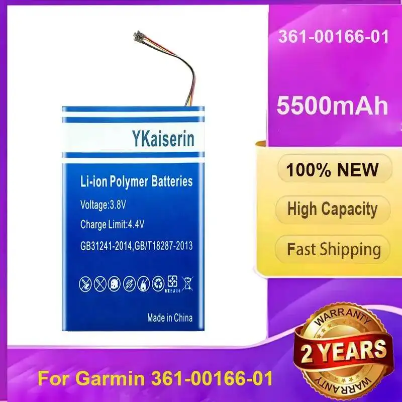 

For Garmin 361-00166-01 Good Low-Temperature Performance Battery Robust 5500Mah
