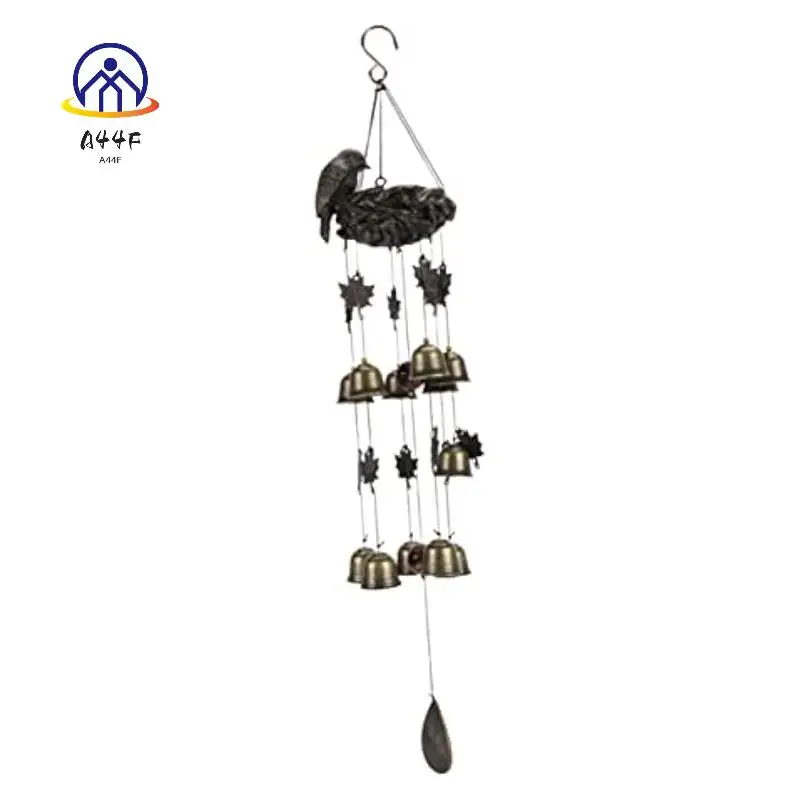 A44F-새 둥지 풍경종 실내 풍경종 실외 풍경종 장식용 금속 새 자동차 레진