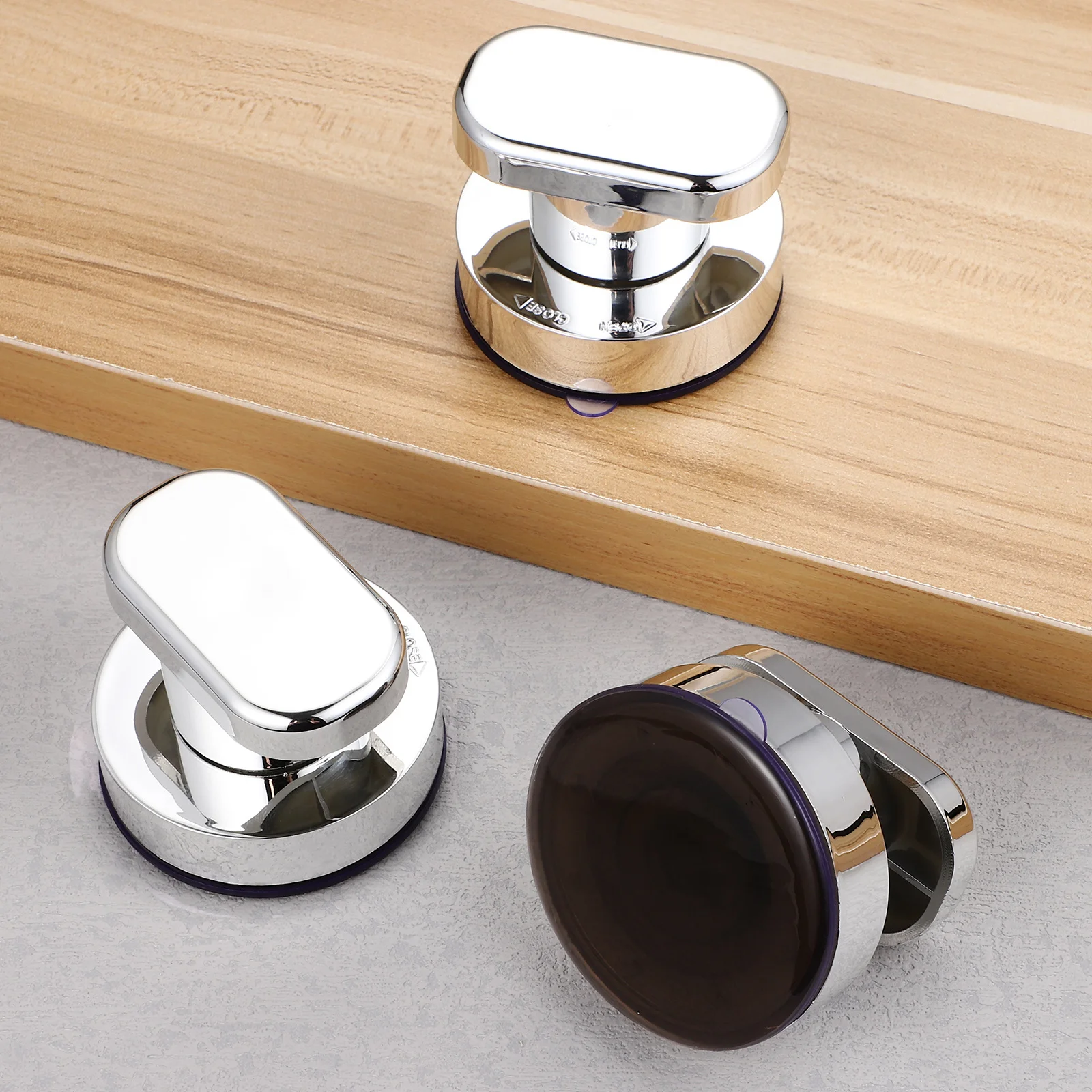 

4pcs Suction Cup Door Handle Premium Plastic Waterproof Reusable 7.5Kg For Bathroom Kitchen Cabinet Drawer Balcony Tile Glass