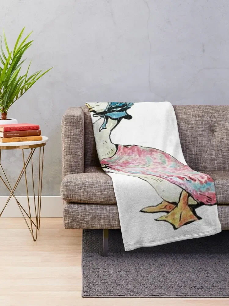 Beatrix Potter The Tale of Jemima Puddle-Duck Illustration Throw Blanket Single Sofa Blankets