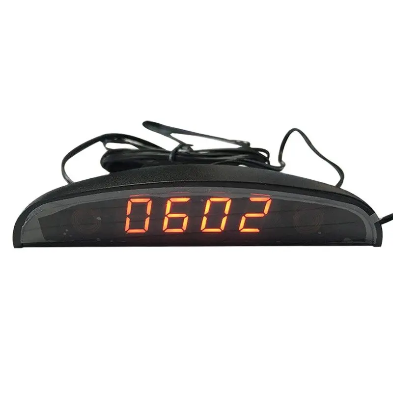 LED car clock, electronic clock, touch button, time, dual temperature, voltage display, car electronic meter, red and blue