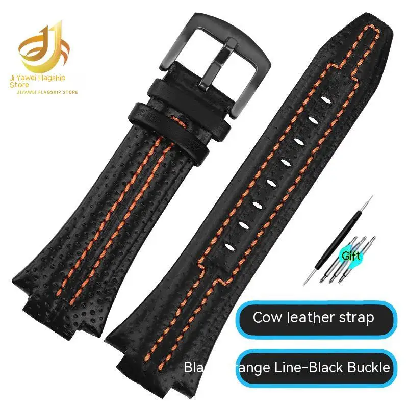 Genuine Leather Watch Strap for Seiko Sportura SNL029P2 SNL021P1 SNA595P2 SNL017P1 Watchband 27X15MM men\'s Bracelet accessories