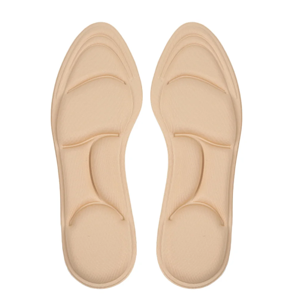 

Pair Pink Sponge Insoles 5d Breathable Shock Absorbing Absorption Cushion Pads Comfortable Walking Inserts Sponge Insoles