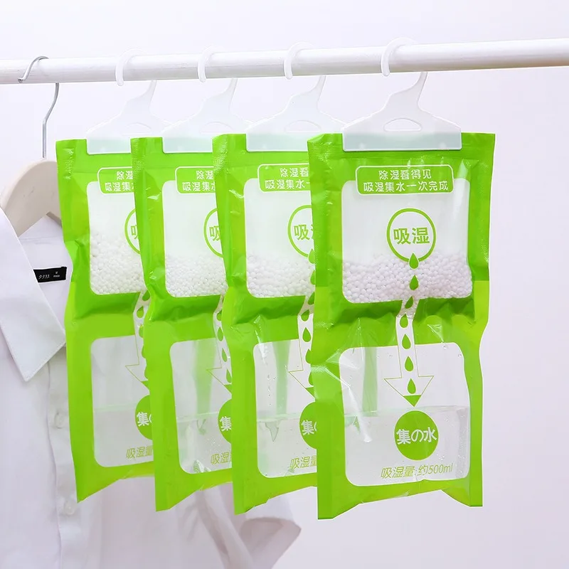 Household Wardrobe Anti-mold Anti-moisture Anti-rheumatism Hanging Dehumidification Bag Transparent Visible Wet Type