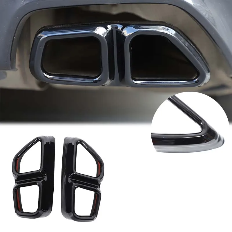 

For 2018-2023 BMW 5 Series 6 Series GT four-out tail throat decorative frame exhaust hole decorative frame (rocket model)