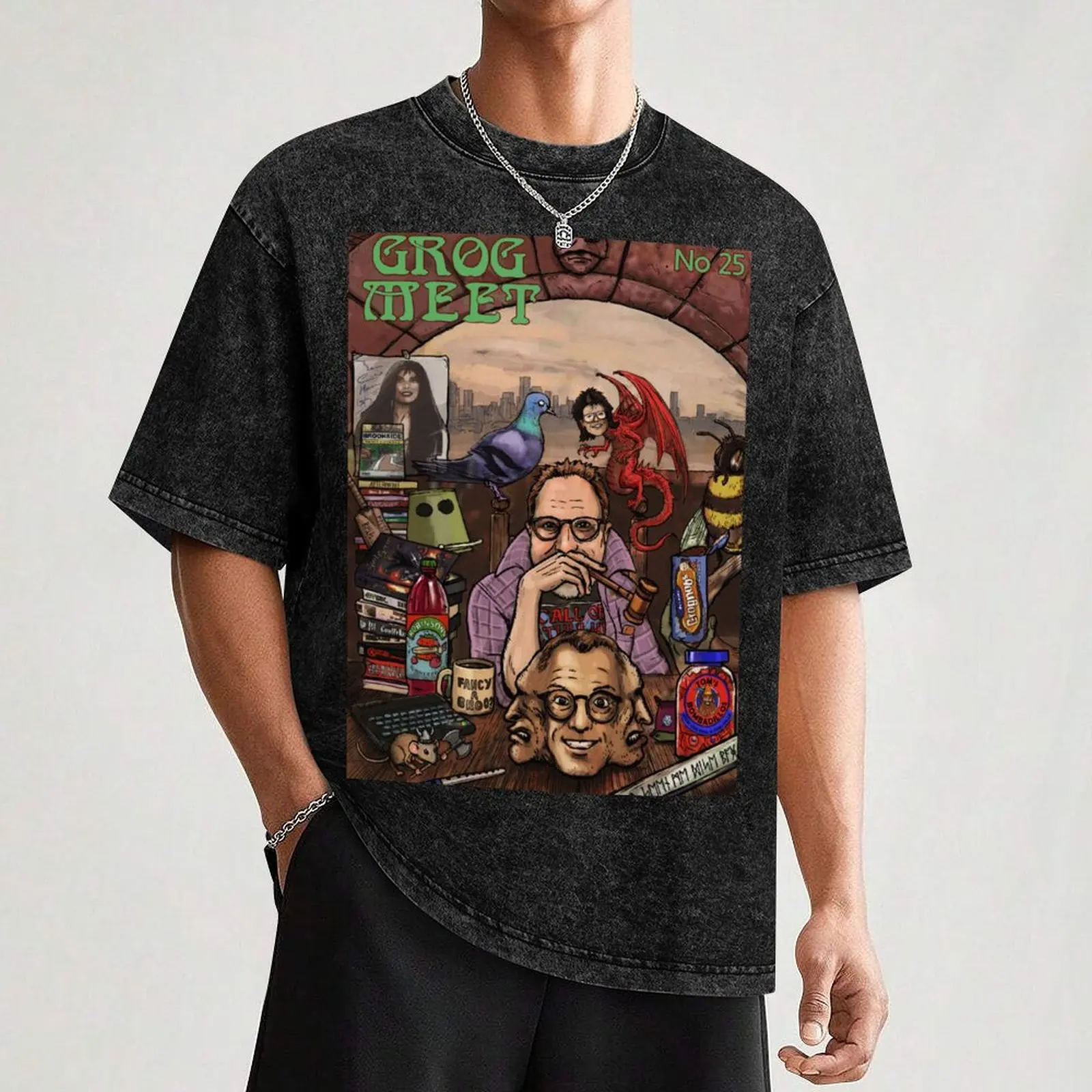 GROGMEET 25- Judge Blythy's Desk T-Shirt Workout Short Sleeve Top