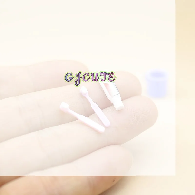 /GJ/1 Set Doll House Furniture Accessories Toy 1/12 Dollhouse Miniature Mini Cup Toothpaste Toothbrush