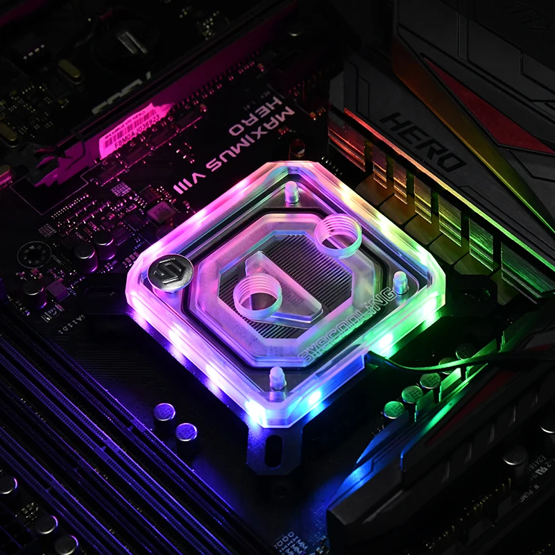 Syscooling CPU Block Verwenden für INTEL LGA115X 1200 1700 2011 /AMD Ryzen 3/5/7 Wasser Kühler Kühler