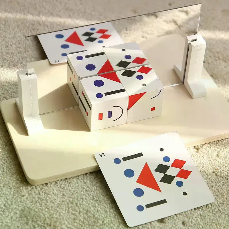 ชุดของเล่นเสริมพัฒนาการเด็ก 3 มิติ แบบกระจกเงา ฝึกการคิดเชิงตรรกะ จับคู่ ฝึกสมอง เกมพัฒนาสติปัญญา