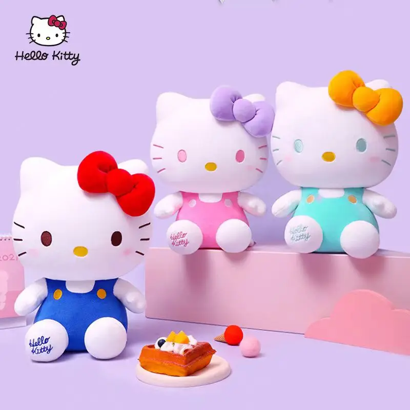 Genuine Hello Kitty Plush Toys For Children Cute Kt Cat Dolls Soft Sanrio Stuffed Toys Kawaii Christmas Day Gift For Girls Toy