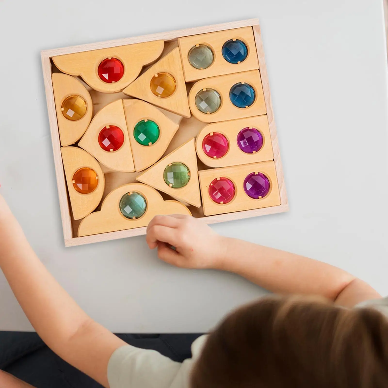 Regenbogen bausteine setzen Farb wahrnehmung Stapels piel für Kleinkinder Kinder