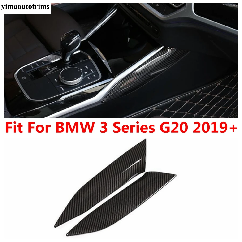 

Center Control Stalls Gear Shift Box Side Panel Decoration Cover Trim For BMW 3 Series G20 2019 - 2024 Carbon Fiber Accessories