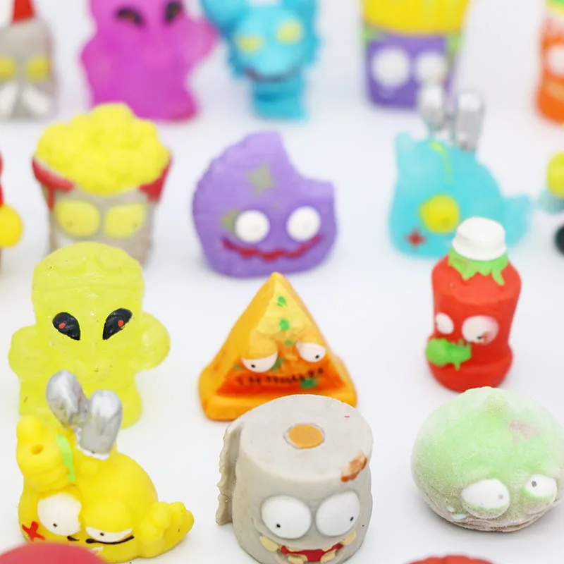 10-60pcs Mini Trash Zomlings Pack Figures Dolls 3-4cm Grossery Gang Garbage Collection Model Figuras Toys for Kids Gift Kids Toy