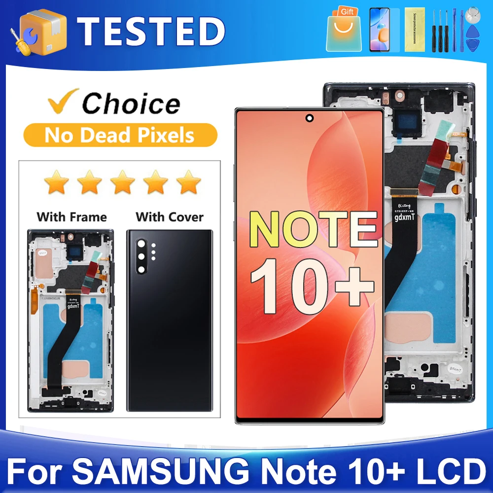 Tela LCD Touch Screen Digitalizadora de Substituição para Samsung Note 10 Plus (N975F, N975, N975W) Testada