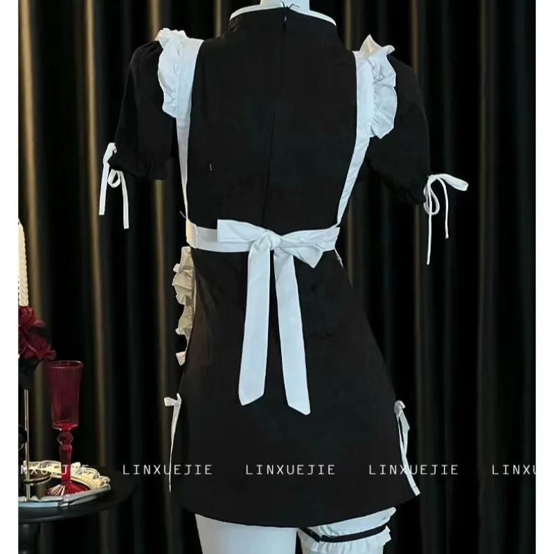 Chinese Classical Cheongsam Dress Women Halloween Maid Cosplay Costumes Japanese Sweet Lolita Cat Anime Hollow Maid Outfit - view 5