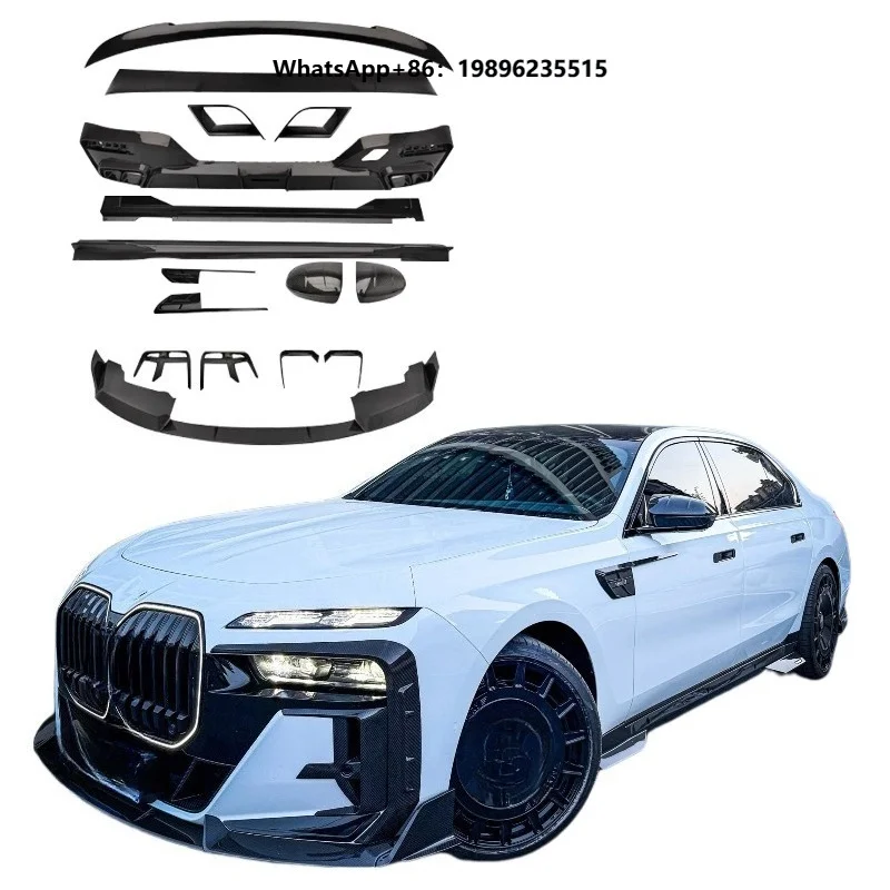 Dry Carbon Fiber Body Kits for 7 Series I7 G70 2023-2024 Front Lip Side Skirts Rear Diffuser