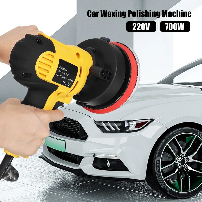 1 Set 220V Car Beauty Waxing Machine Automotive Polishing Scratch Repair Electric Flat Polishing Machine Sanding Waxing Tools