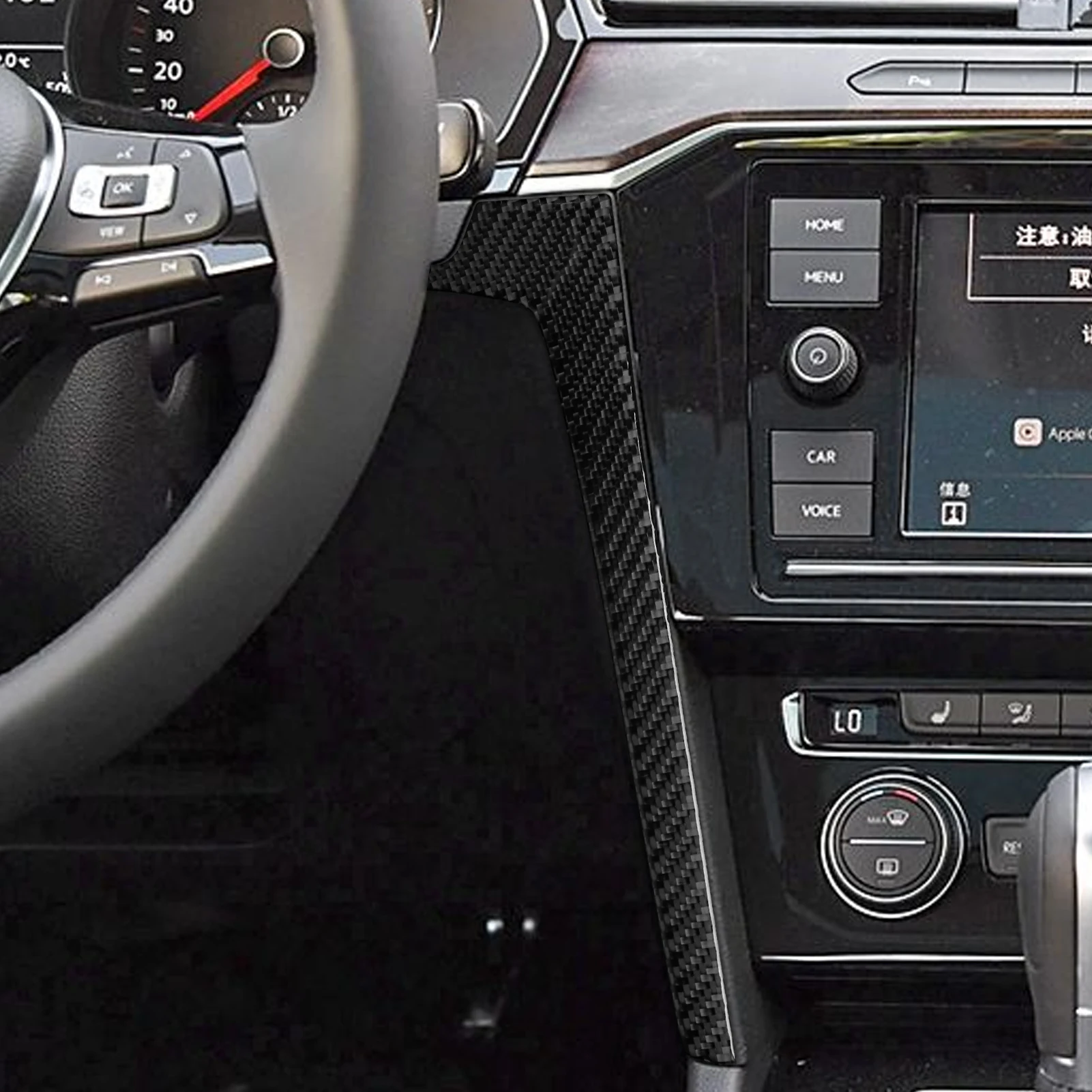 Real Carbon Fiber Car Accessories Speedometer Surround Cover Soft Sticker For Volkswagen Magotan/CC 2017 2018 19 20 21 22 23 24