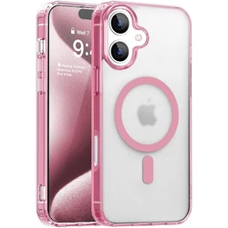 iPhone 16 15 14 13 12 11 Pro Max Plus 미니 캔디 컬러 매트 하드 PC 커버 실리콘 용 Magsafa 하이브리드 케이스 용 강력한 자기