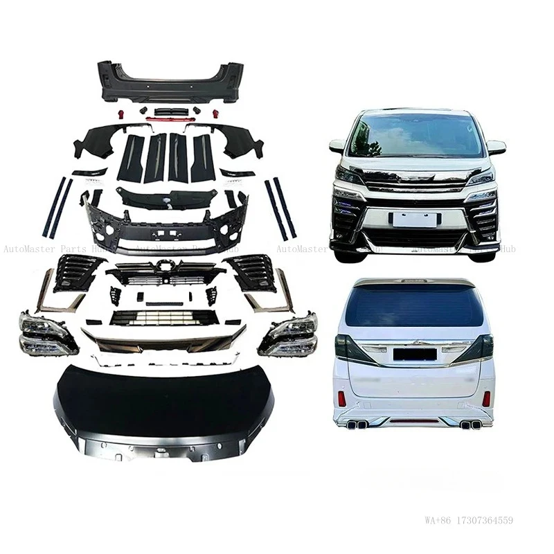 

New Car Modification Upgrade 2018 LED Headlights Front Rear Body Kits for 2008-2014 Alpha Alphard