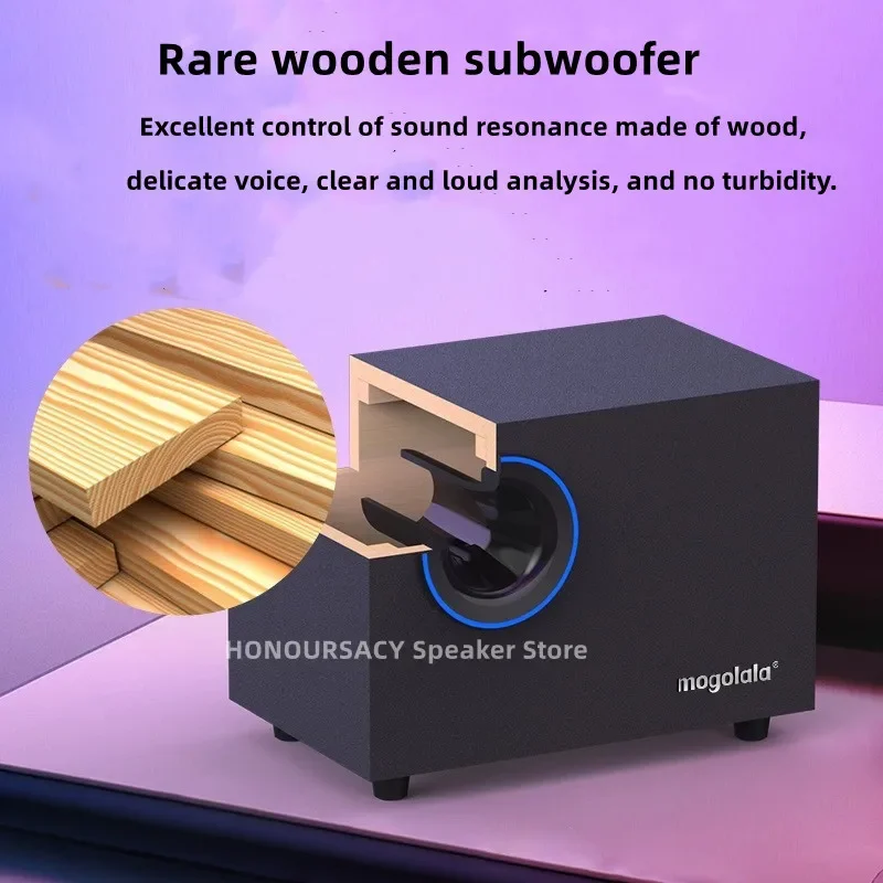 Compatibilità Multi dispositivo Subwoofer altoparlante Bluetooth HIFI Stereo Music Center Home Speaker Sound System Caixa De Som Para PC