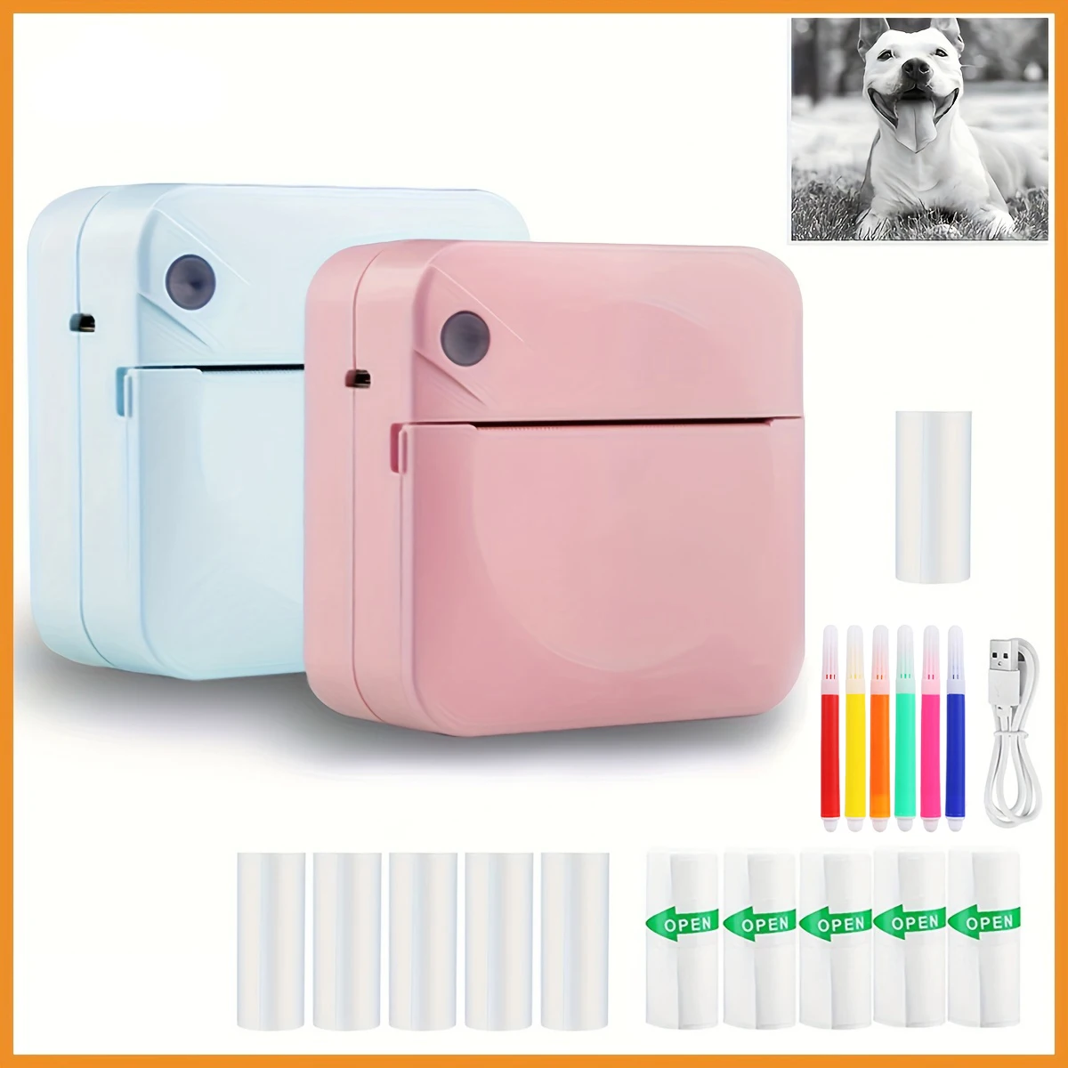 

Print Pod Mini Bluetooth Portabel Sticker Maker with Rolls Paper, Print Pods with Multiple Templates for Phone & Tablet