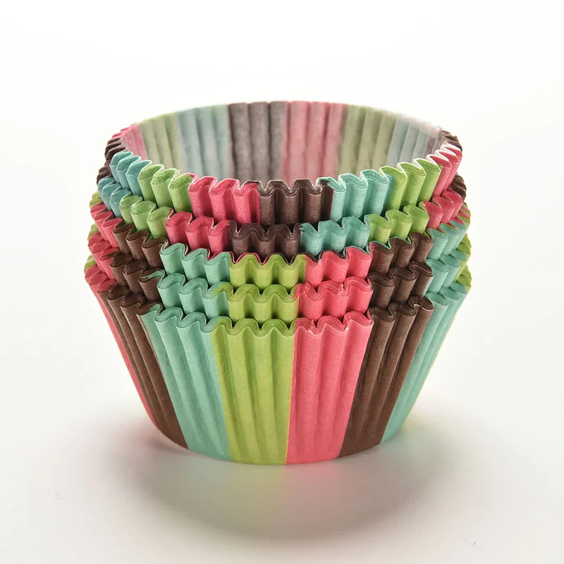 100Pcs Paper Cake Cup Liners Baking Cupcake Muffin Cases Wedding Xmas Party