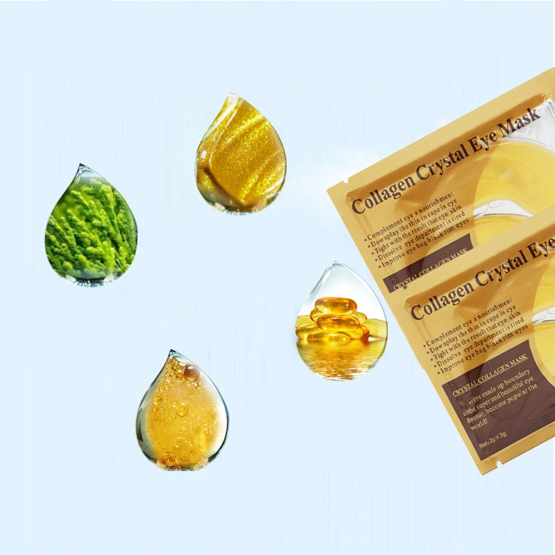 Hot 1 Pair Gold Crystal Collagen Eye Mask Eye Patches for Eye Care Dark Circles Remove Anti-Aging Wrinkle Skin Eye Beauty