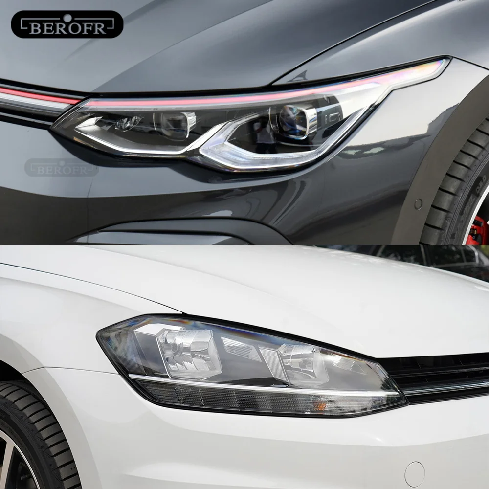 سيارة العلوي تينت الأسود طبقة رقيقة واقية الضوء الخلفي شفافة ملصق من البولي يوريثان ل Volkswagen VW Golf 7 8 MK7 2014-2022 اكسسوارات #4