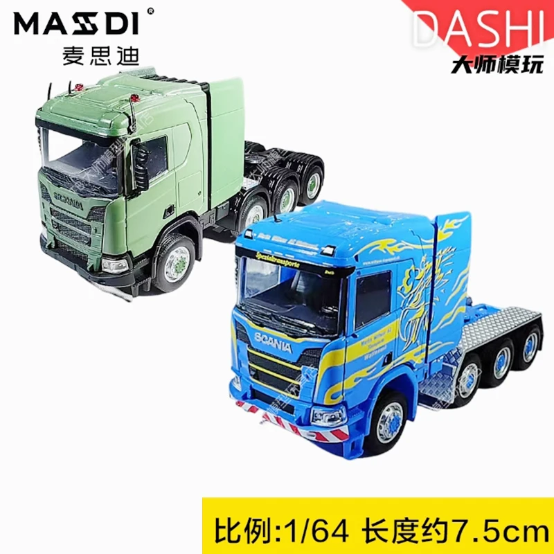 

MASSDI Diecast 1:64 Scale R650 Truck Tractor Transporter Alloy Simulation Vehicle Model Collection Decoration Gift Toys Display