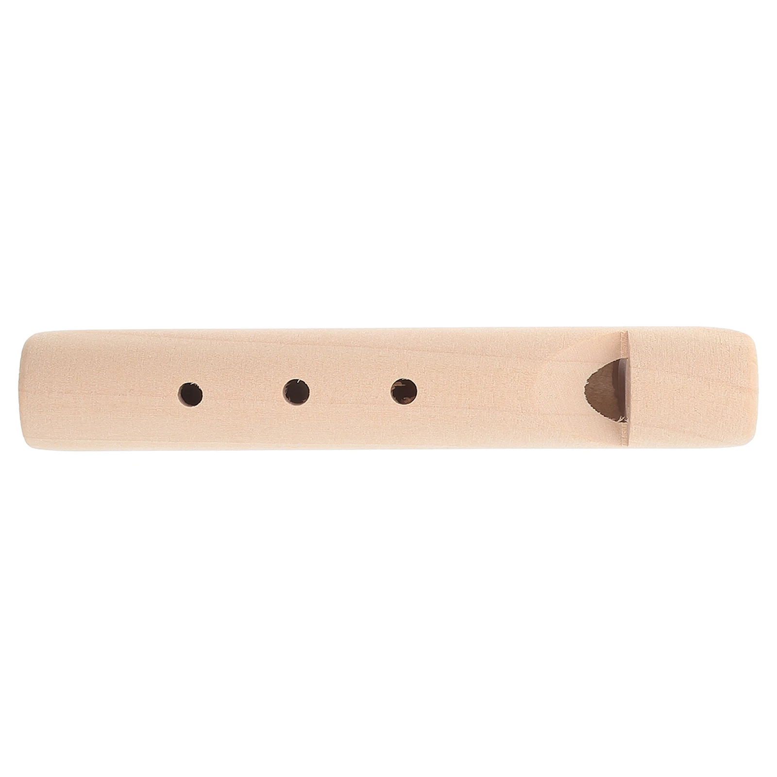 

Wooden Flute for Kids 3-Hole DIY Paintable Mini Whistle Instrument Natural Unpainted Music Education Tool for Children