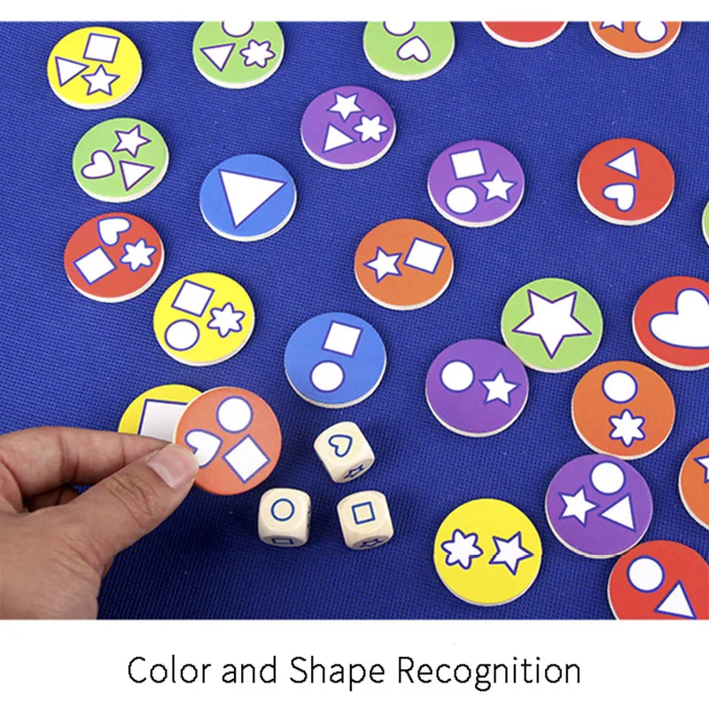 Wooden Children Candy Game Shape Memory Matching Toy Color Cognition Parent-child Interaction Boy And Girl Educational Toy Gift