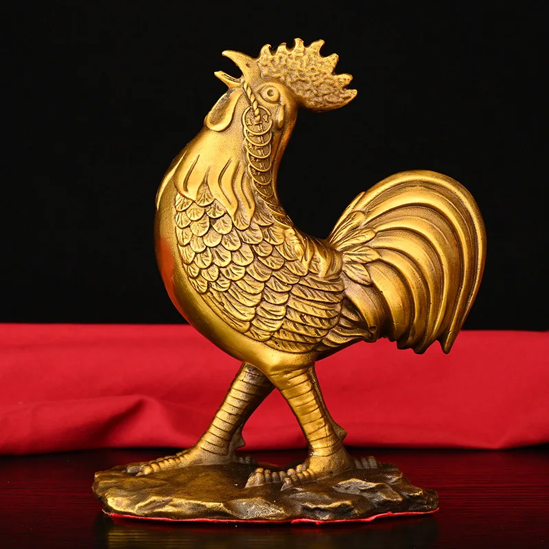 Bronze rooster zodiac chicken home living room porch office decoration bronze chicken