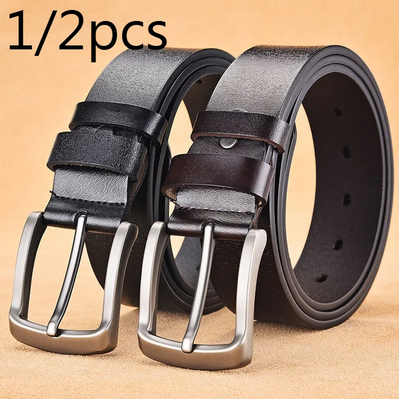 Cinturón Retro para Hombre con Hebilla de Pin, Económico y de Buena Calidad, Adecuado para Ocasiones Formales, Cinturón Casual para Traje y Pantalones con Excelente Relación Calidad-Precio
