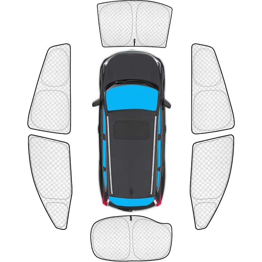 

6pcs Full Window Sun Shades for Prius Hatchback 20162022 Accessories Privacy Car Window Covers for Windshield Side and Rear Wi